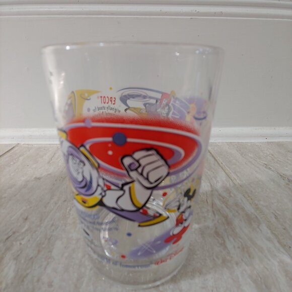 McDonalds Walt Disney World 100 Years Of Magic Glass Cup Buzz Epcot Belle - Picture 4 of 6